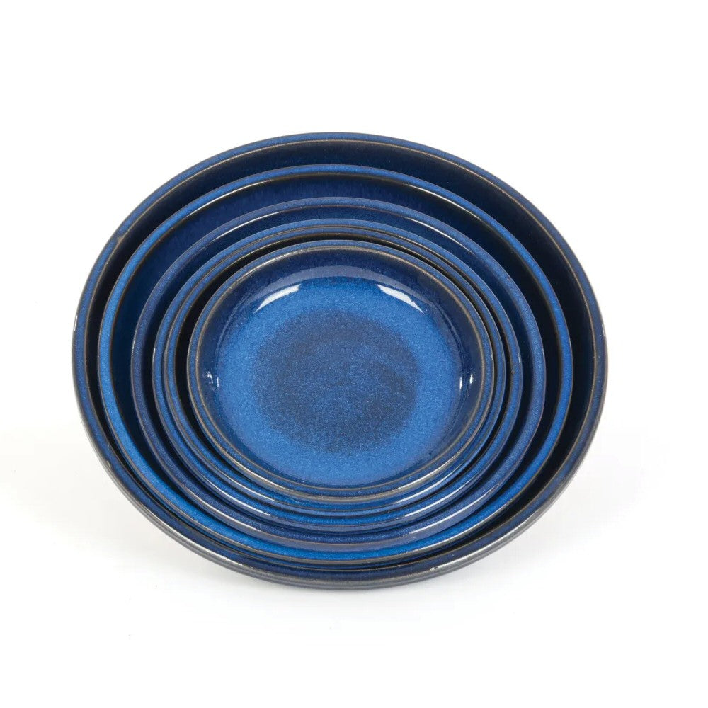 Woodlodge 27cm Blue Glazed Saucer
