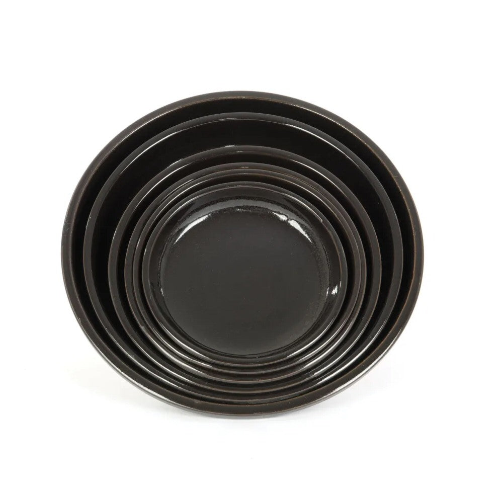 Woodlodge 27cm Black Glazed Saucer