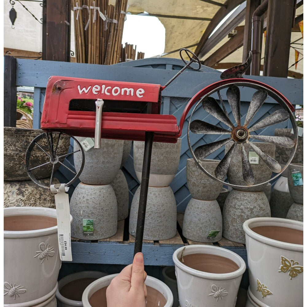 Woodlodge 160cm Red Metal Tractor Wind Spinner