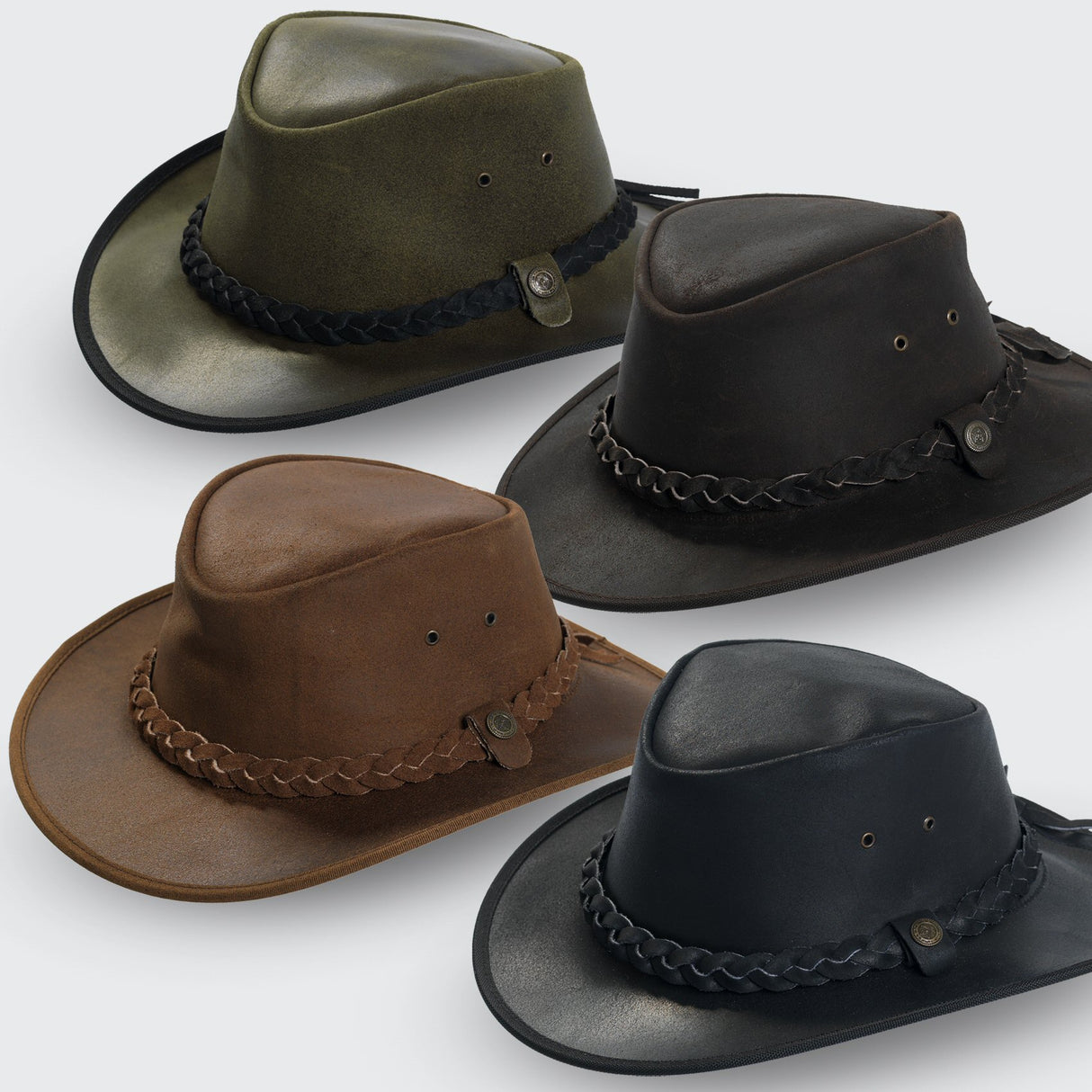 Jackdaw Brisbane Tan Leather Hat - Large