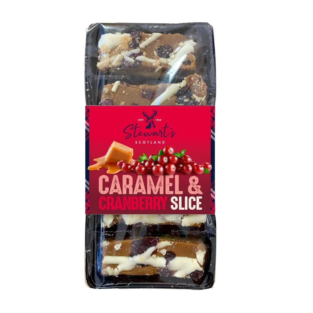 Stewart's 200g Caramel & Cranberry Slice