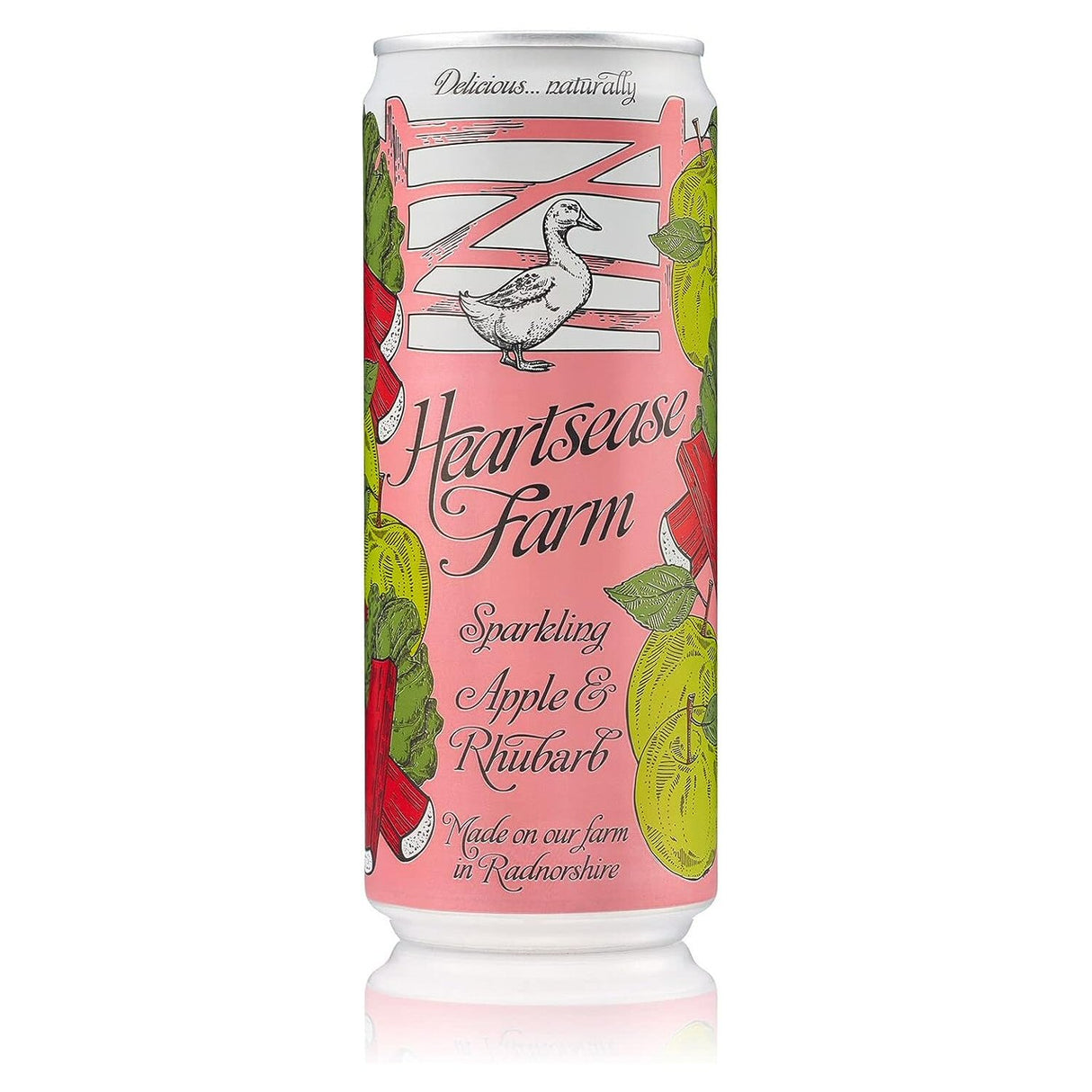 Heartsease Farm 330ml Sparkling Apple & Rhubarb Can