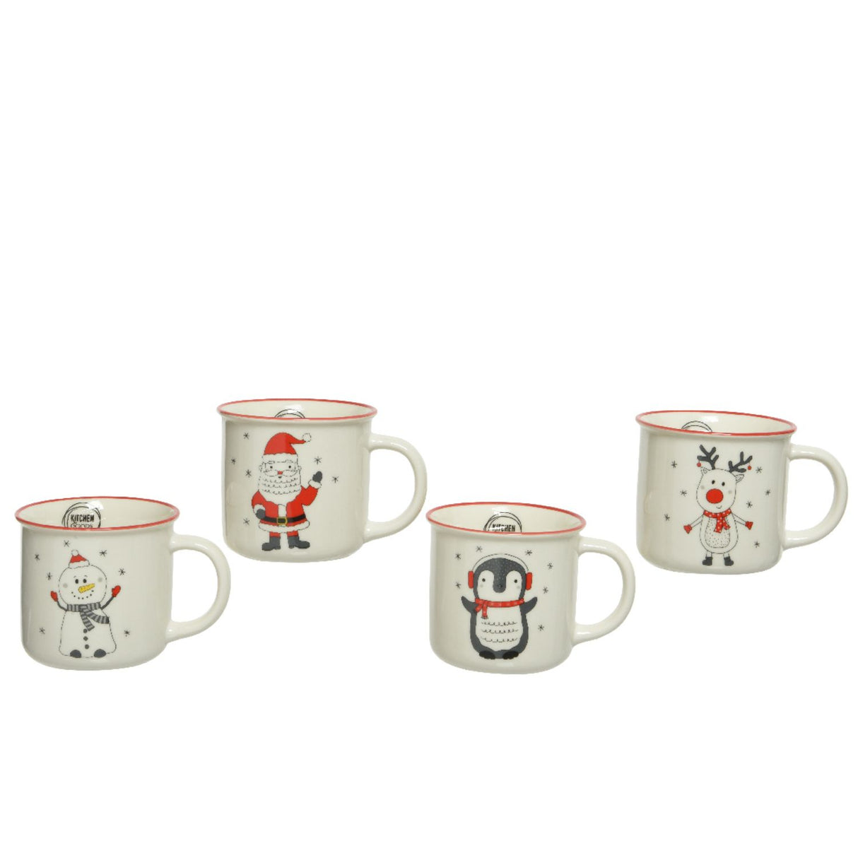 Decoris 375ml Porcelain Christmas Character Mug (Choice of 4)