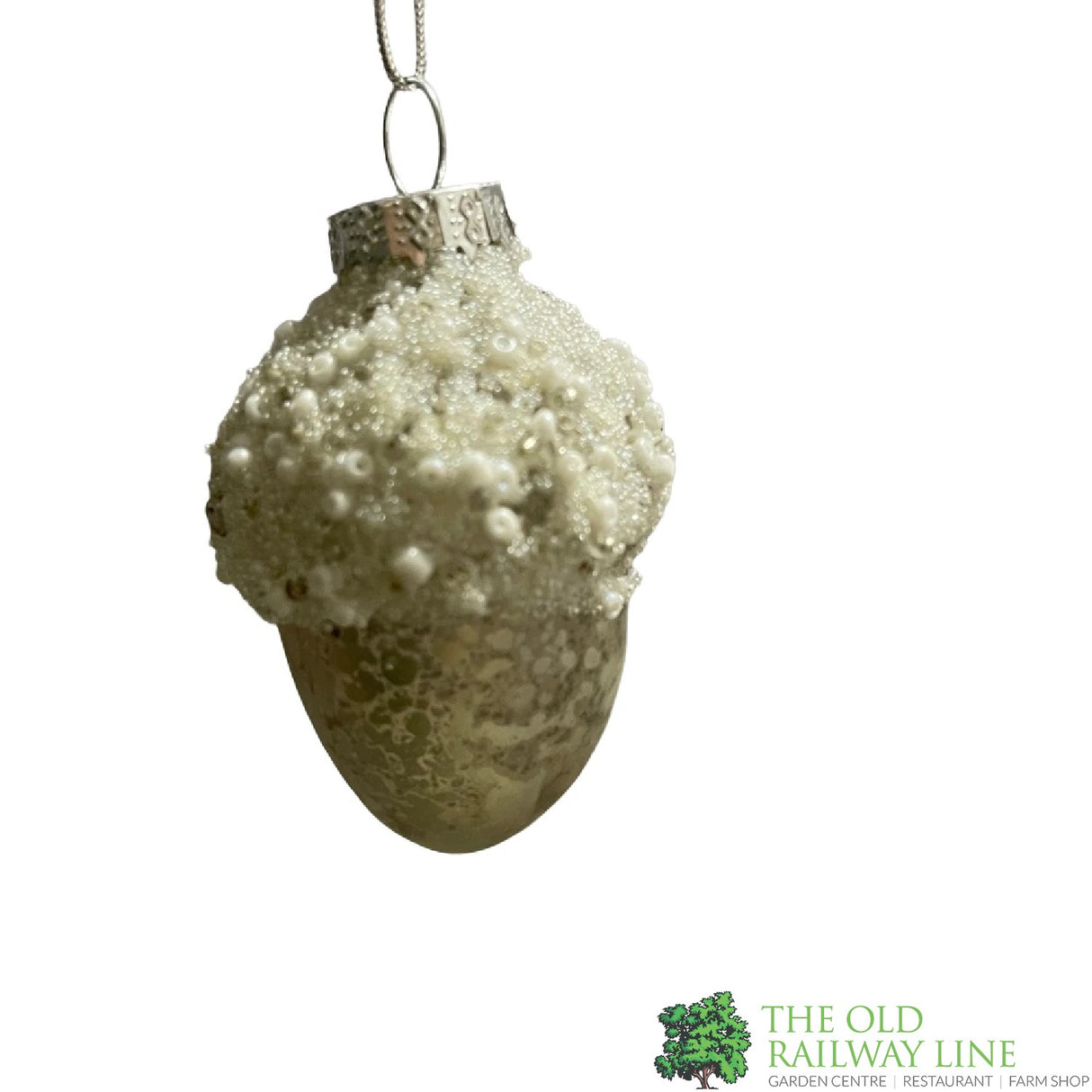 Gisela Graham Pastel Acorn With Beaded Top Tree Decoration (Choice of 3)