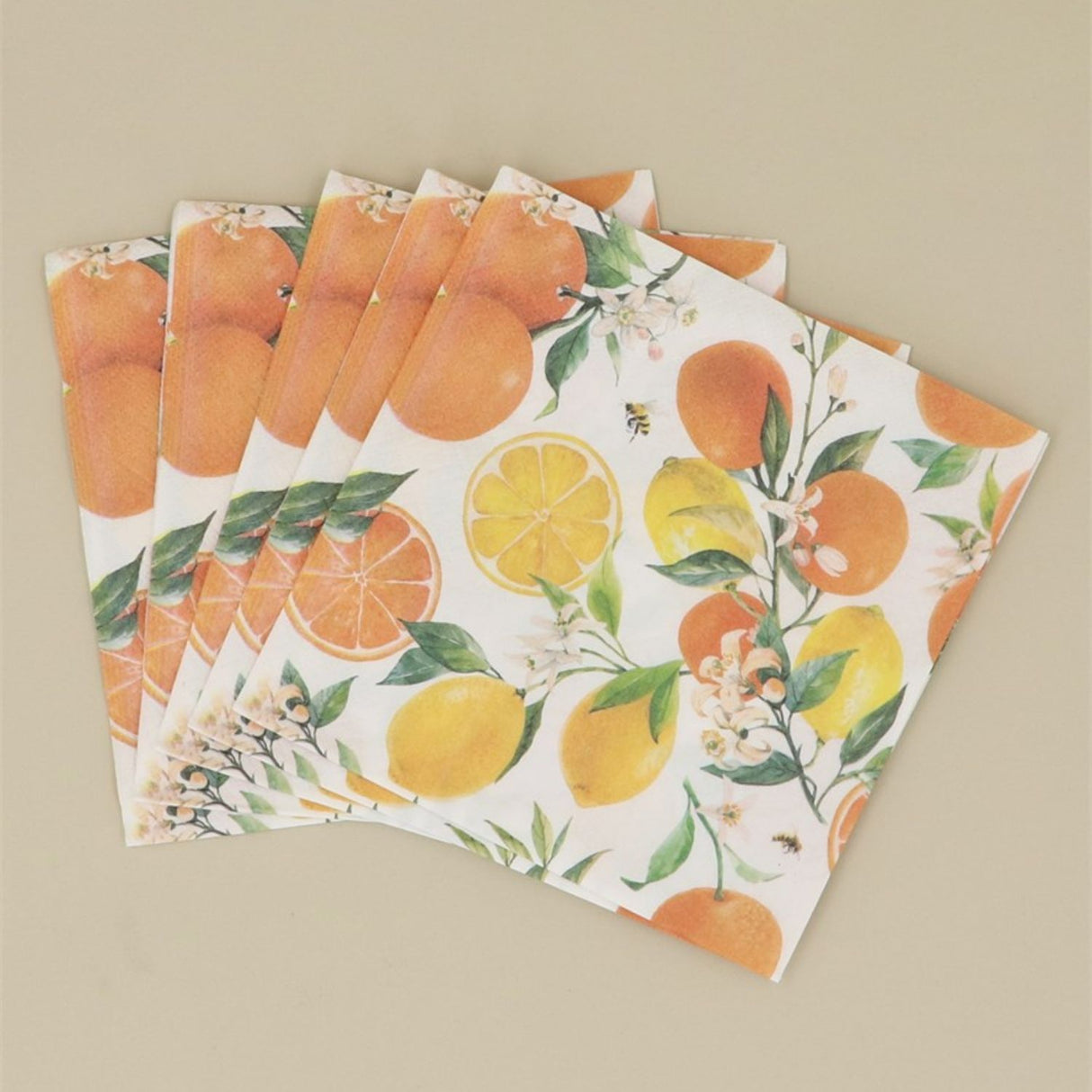 Gisela Graham Oranges & Lemon Paper Napkins (Pack of 20)