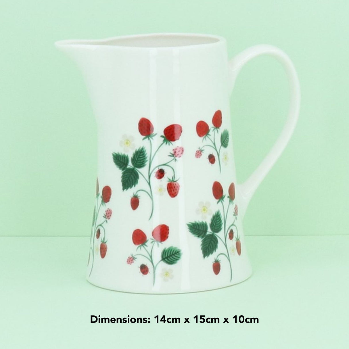 Gisela Graham 15cm Medium Strawberries Bone China Jug