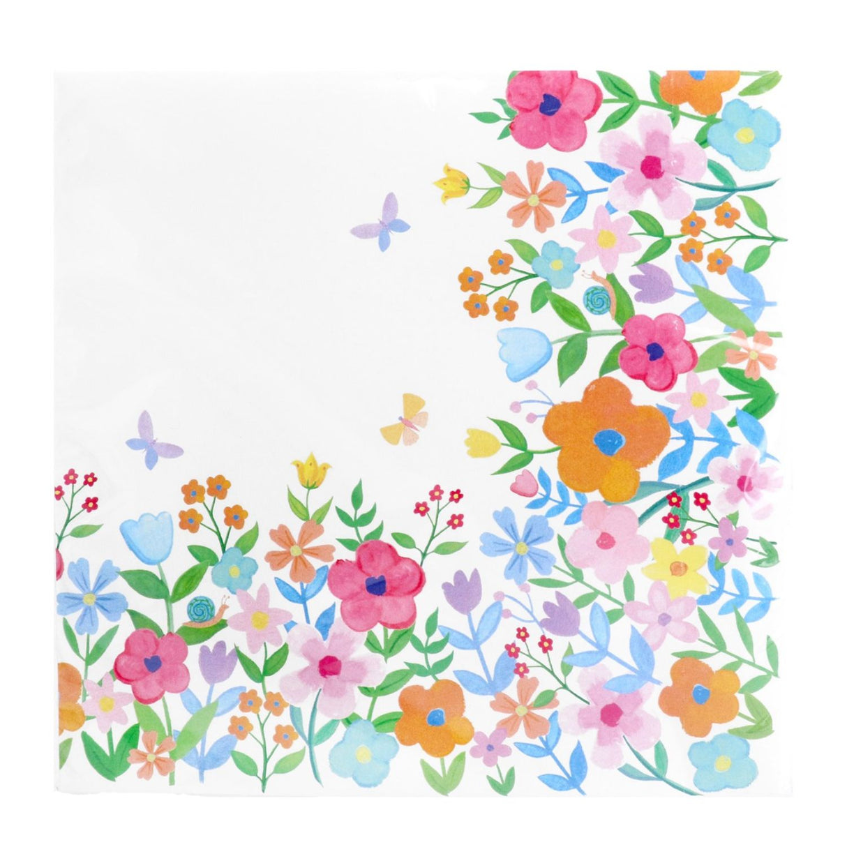 Gisela Graham Pastel Flowers Paper Napkin (Pack of 20)