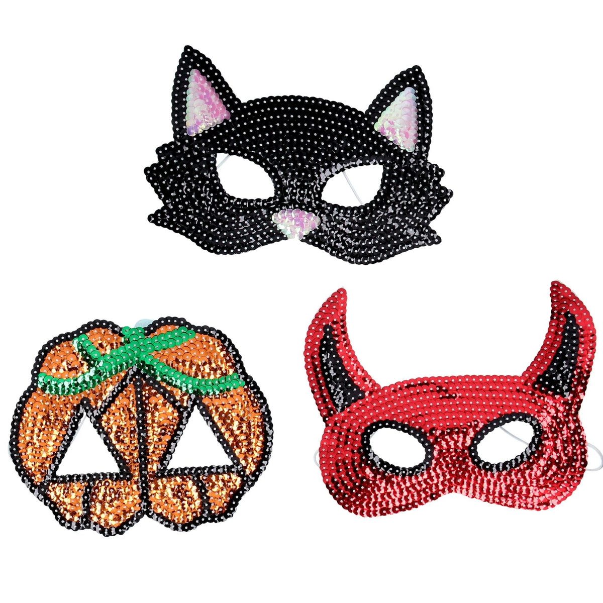 Gisela Graham Sequinned Halloween Mask (Choice of 3)