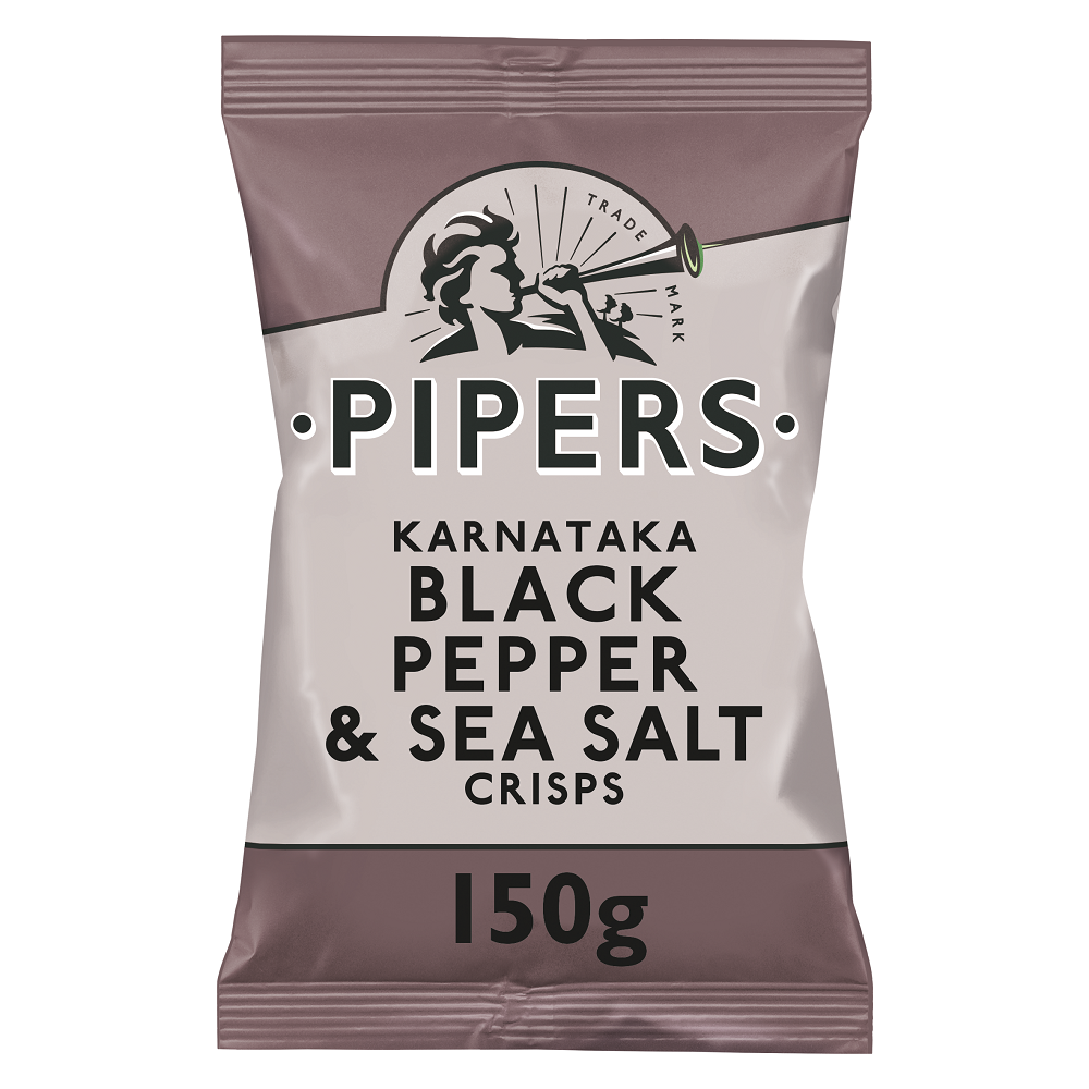 Pipers 150g Karnataka Black Pepper & Sea Salt Crisps