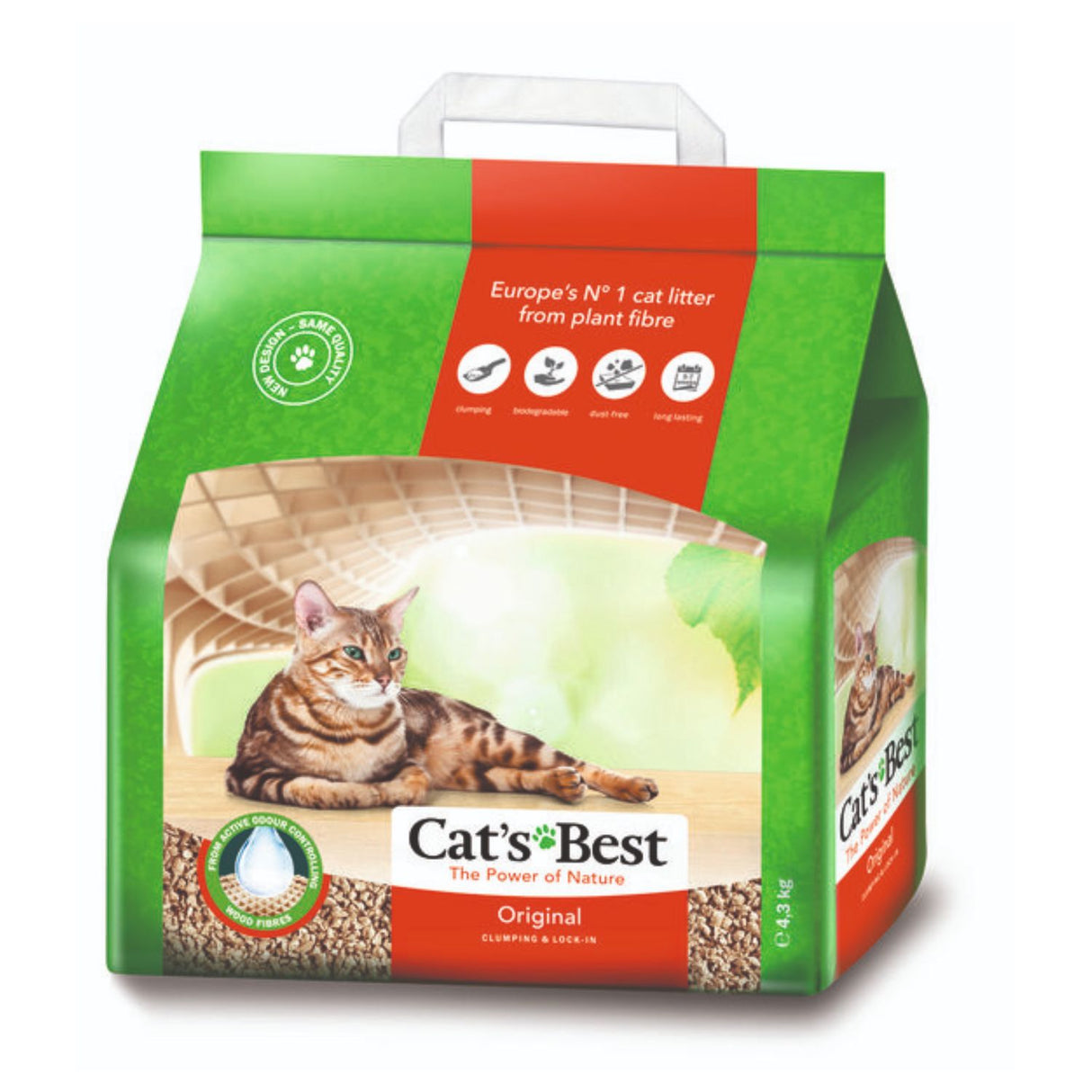 Cat's Best 4.3kg Original Wood Granule Cat Litter 10L