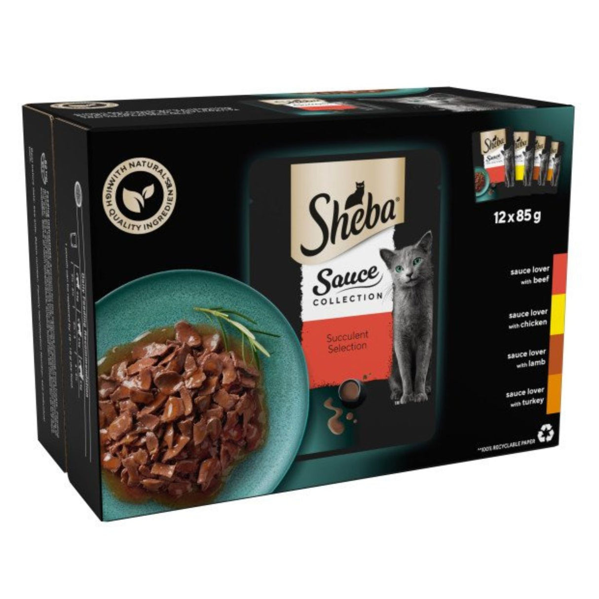 Sheba 12 x 85g Succulent Selection Kitten Wet Food Pouches in Gravy