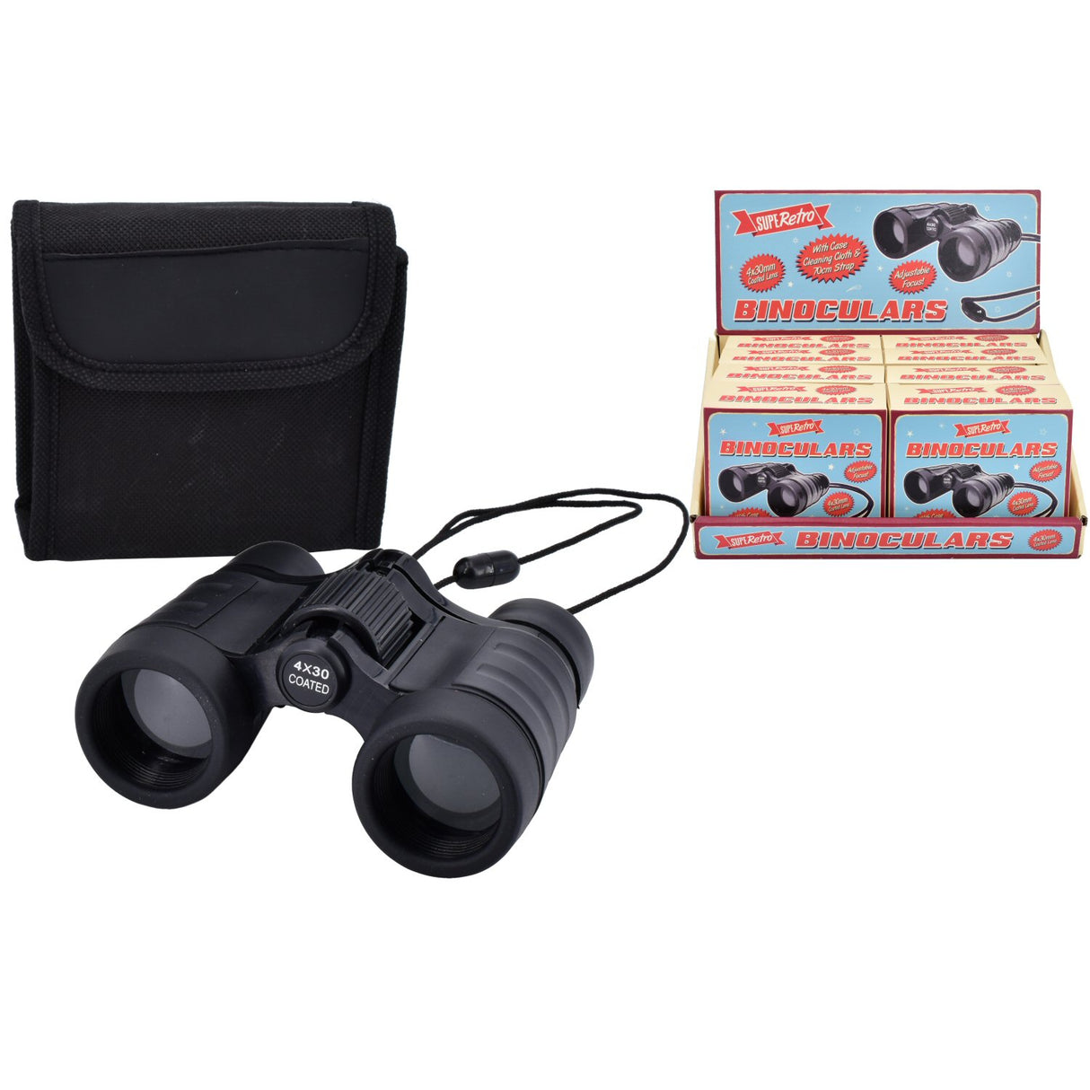 SuperRetro Binoculars with Case