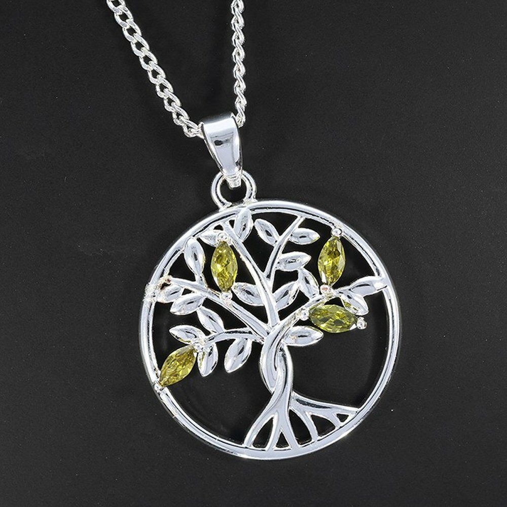 Equilibrium 42cm Tree of Life Evergreen Silver Plated Necklace