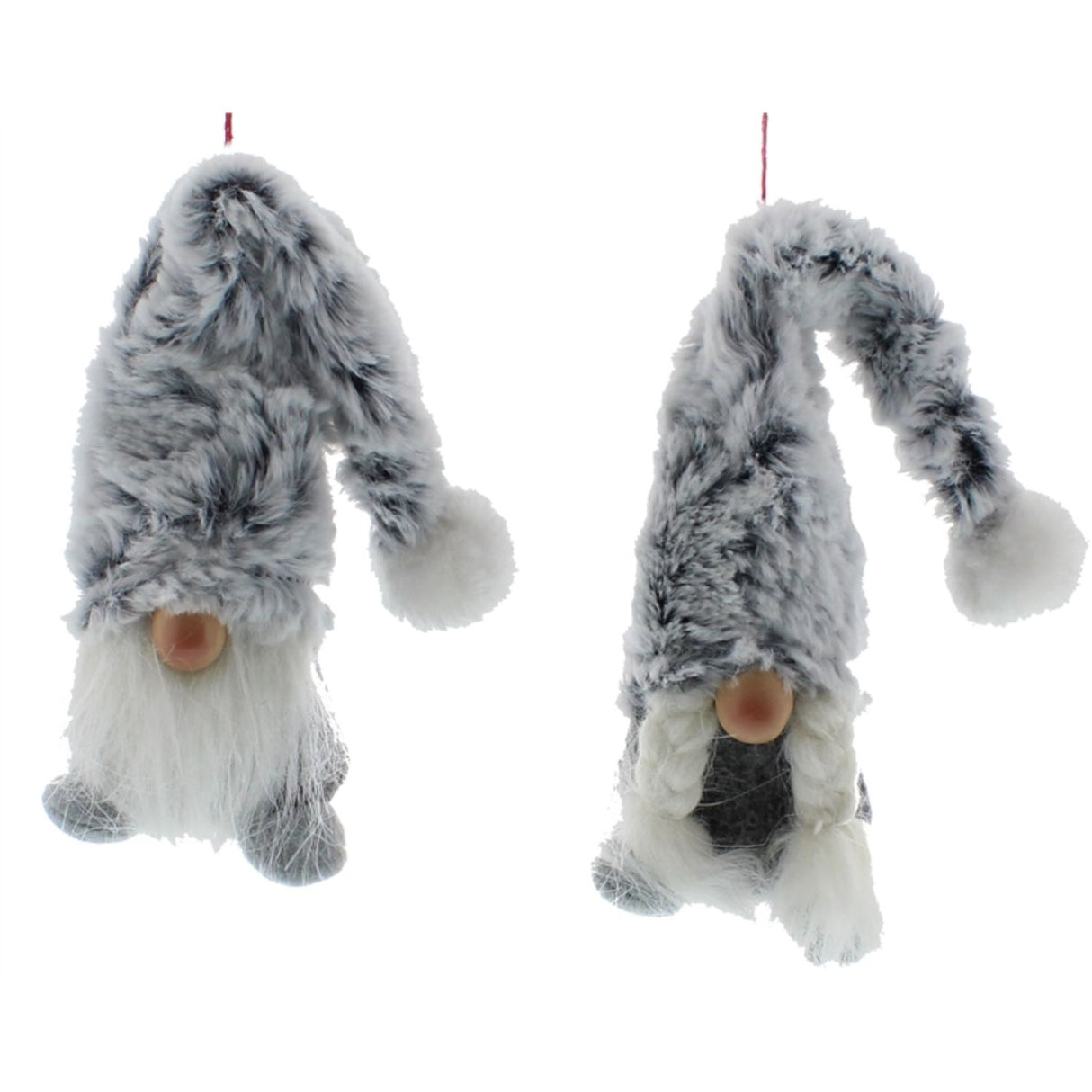 Festive 11cm Hanging Grey Gonks (Choice of 2)