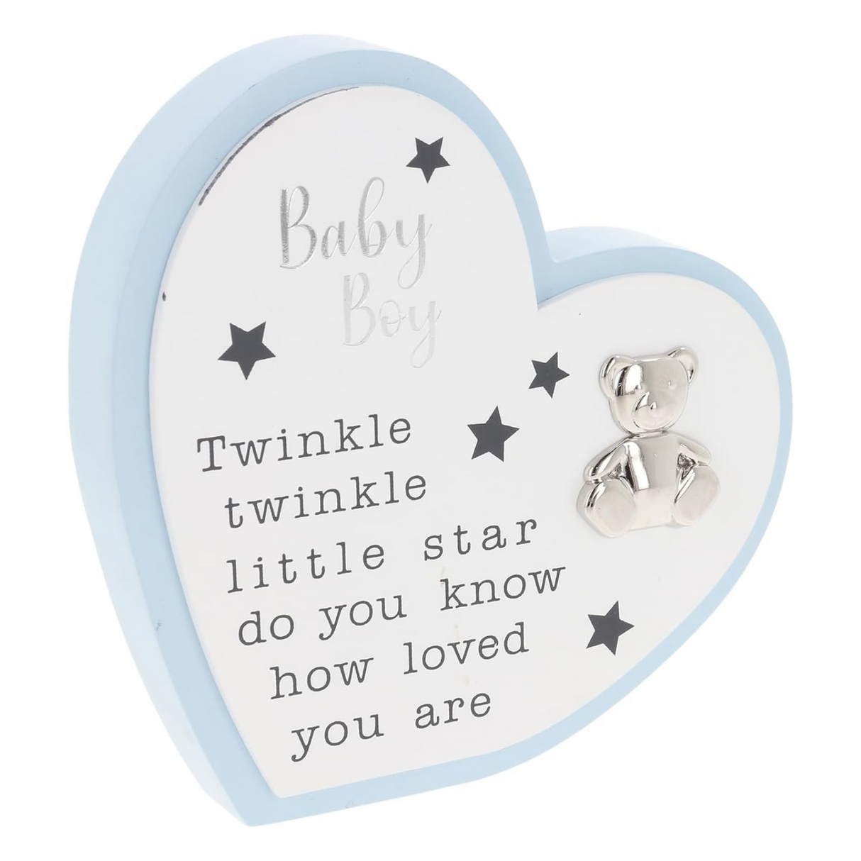 Shudehill Celebration Heart Plaque Baby Boy