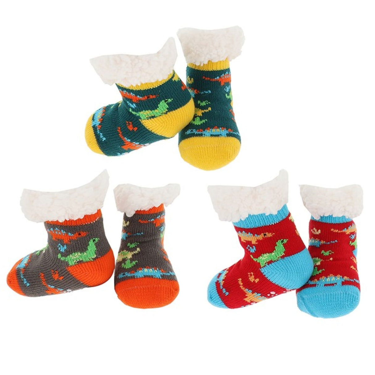 Nuzzles Toddler Boy Dino Socks - Choice of 3