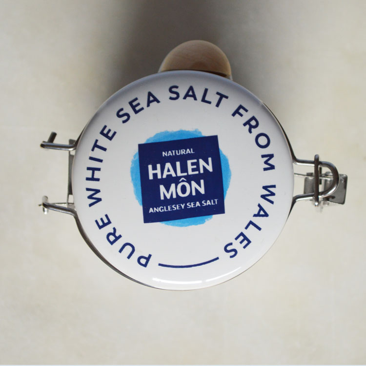 Halen Môn 100g Pure Sea Salt Watercolour Clamp Jar