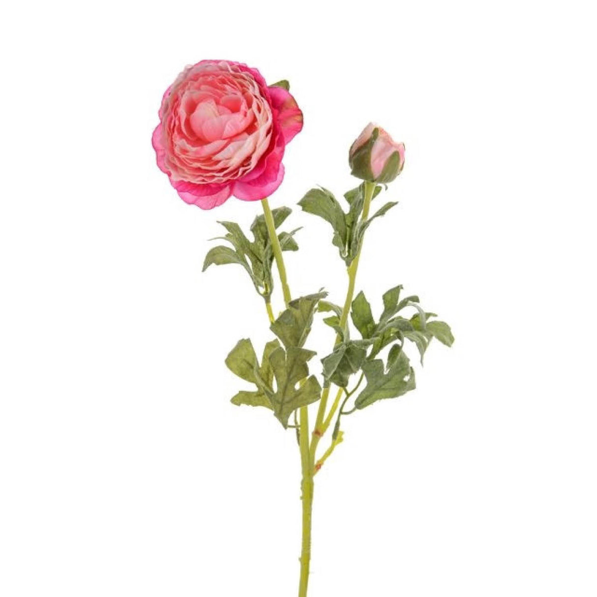 CB Imports Artificial 38cm Pink / Apricot Ranunculus Flower Stem