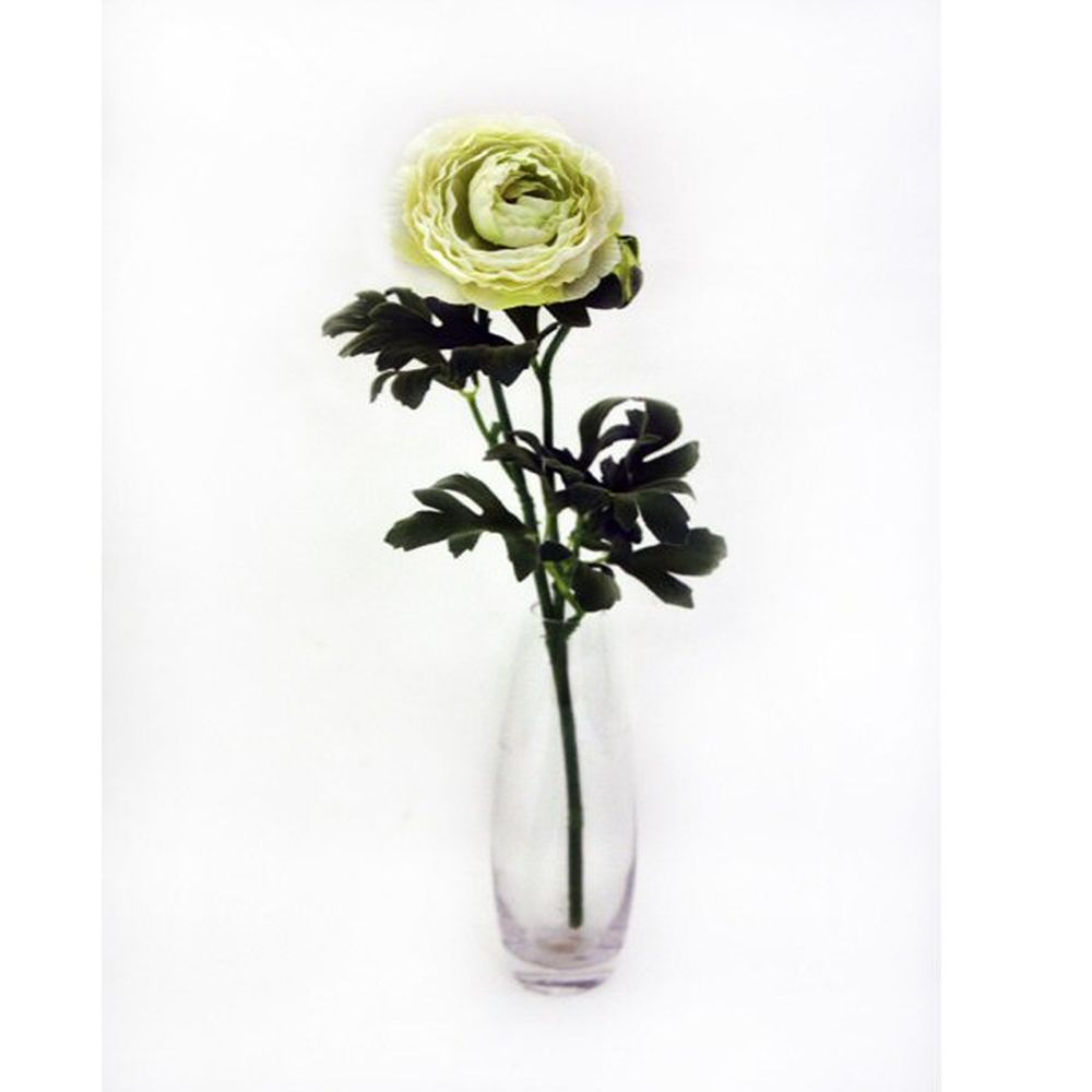 Artificial 38cm White Ranunculus Stem