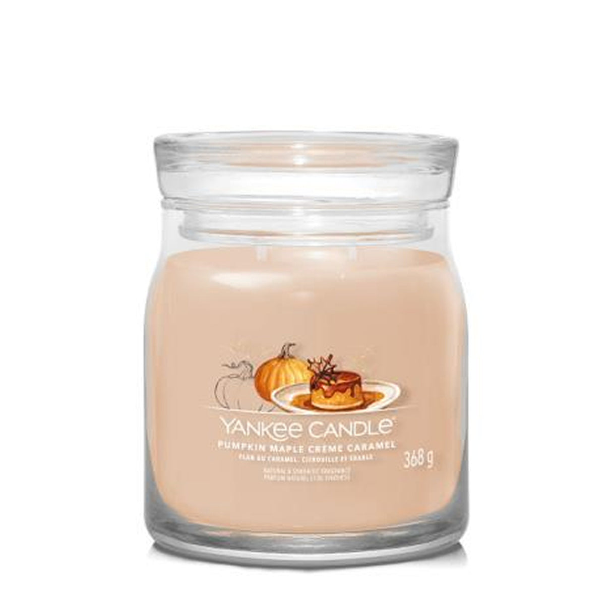 Yankee Candle 368g Pumpkin Maple Crème Caramel Signature Medium Jar