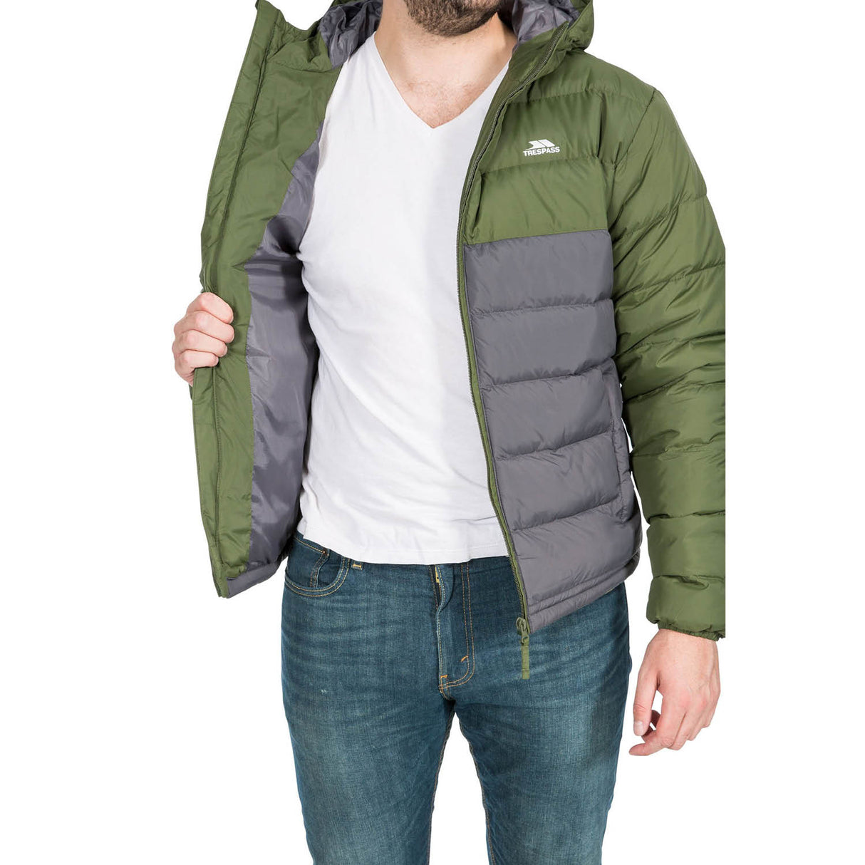 Trespass Moss Green Oskar Padded Water Resistant Jacket - XX Large