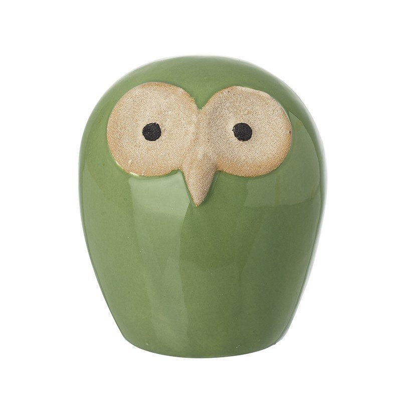 Heaven Sends 12cm Green Porcelain Owl