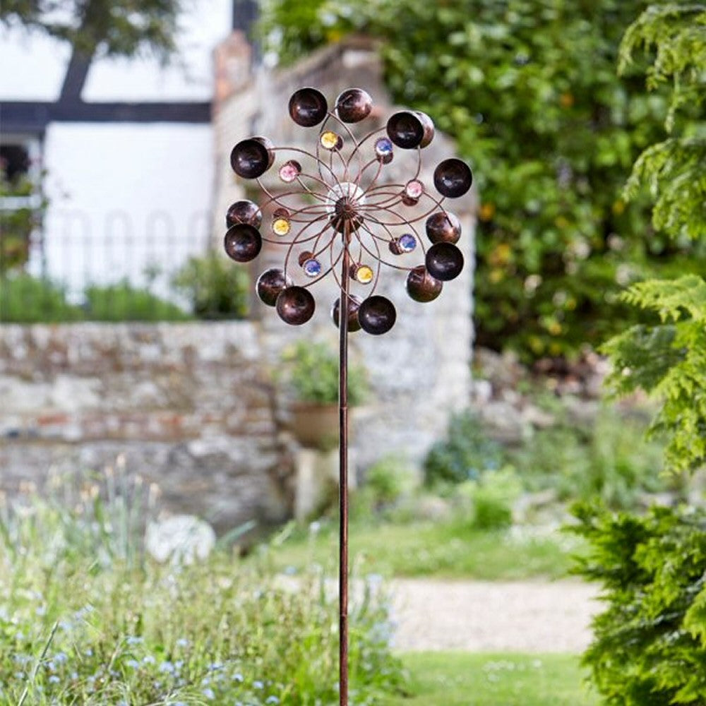 Smart Garden 130cm spiral Wind Spinner with Solar Crackle Ball