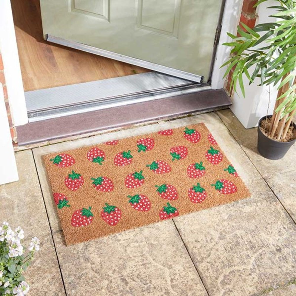 Outside In 75cm Slip Resistant Strawberry Decor Mat