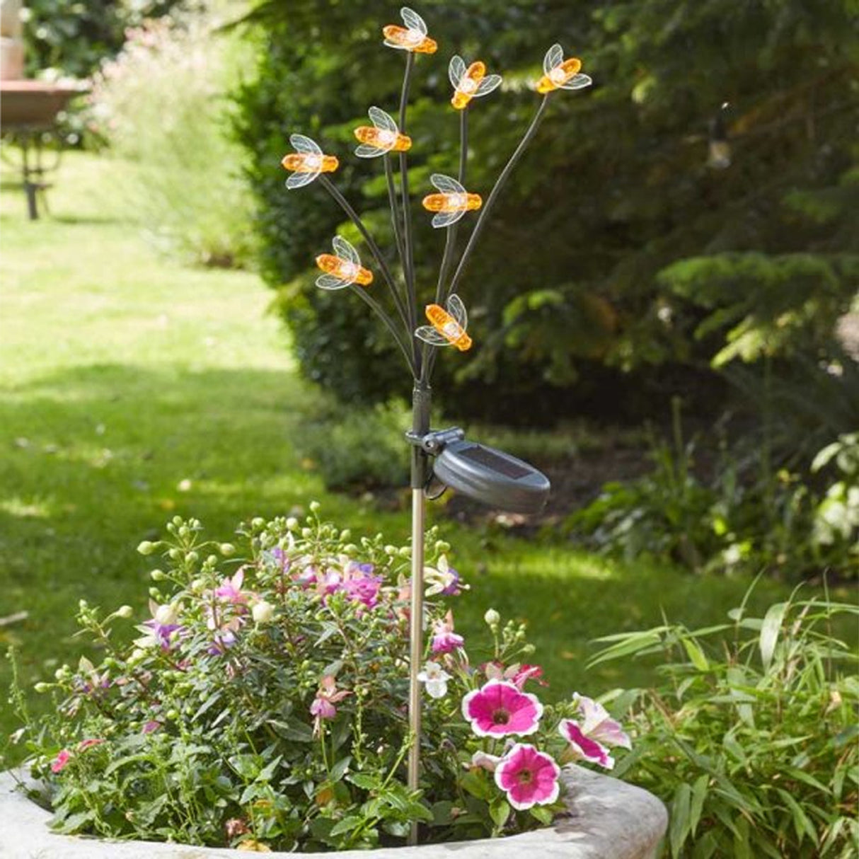 Smart Solar 70cm 8 Stem Bee Stake Lights Warm White
