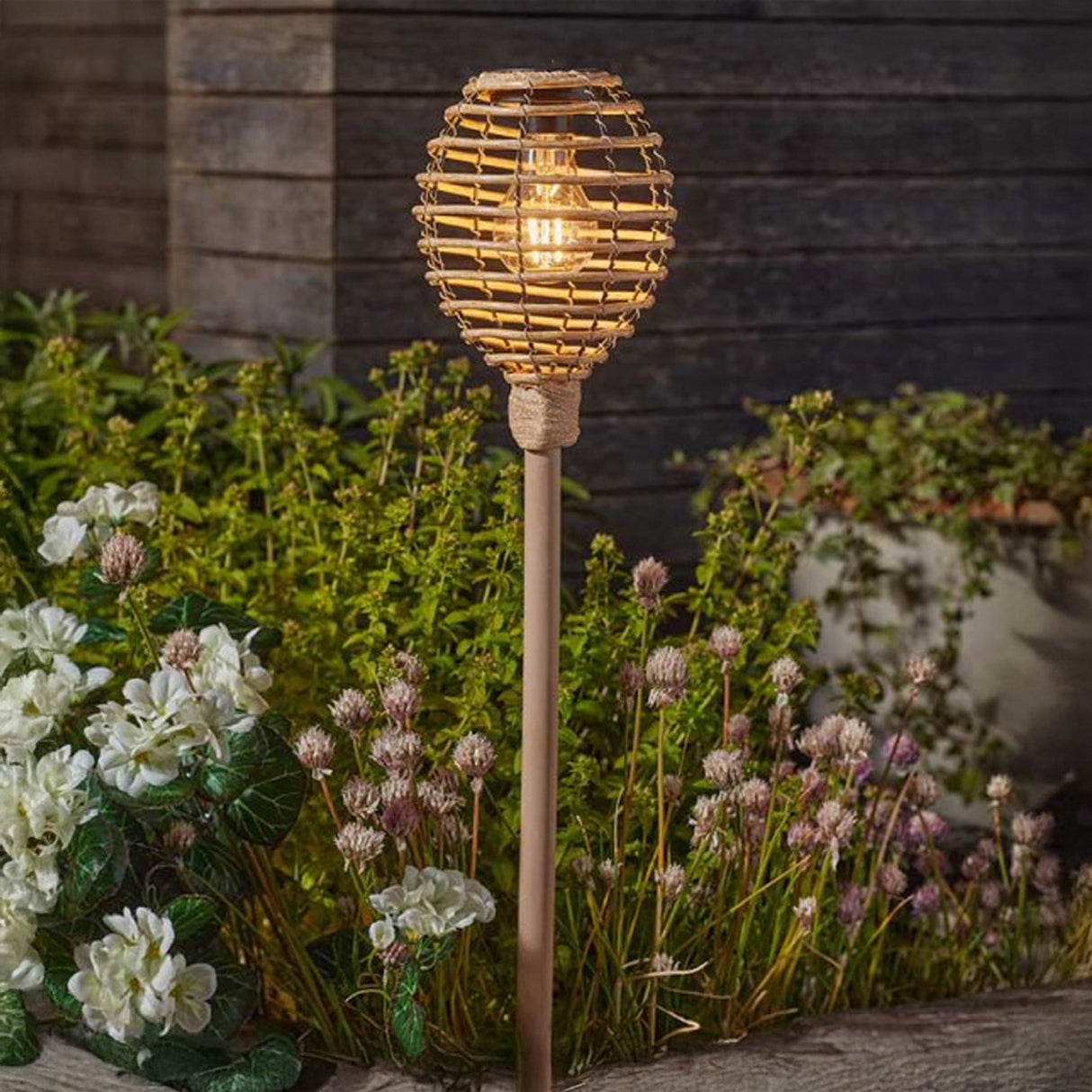 Smart Solar 70cm Lumina Faux Rattan Stake Light