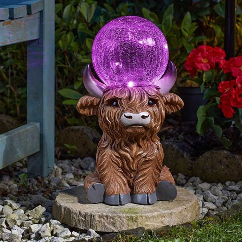 Smart Solar 36cm Highland Orb Light up Crackle Glass Ball Garden Ornament