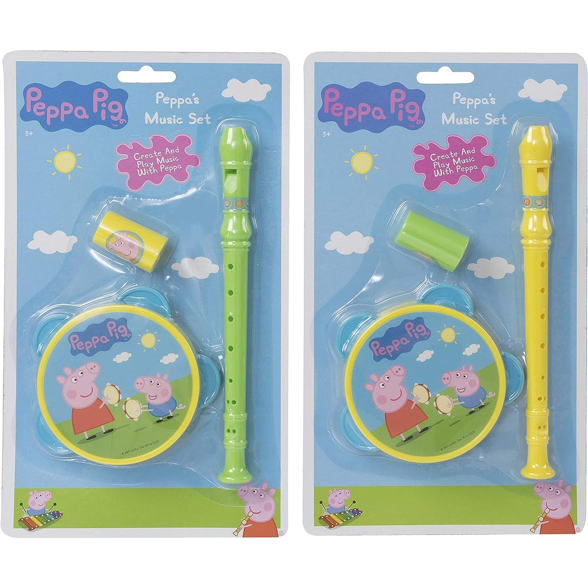 Peppa Pig Tambourine & Recorder Music Set (Choice of 2) Old Railway Line Garden Centre