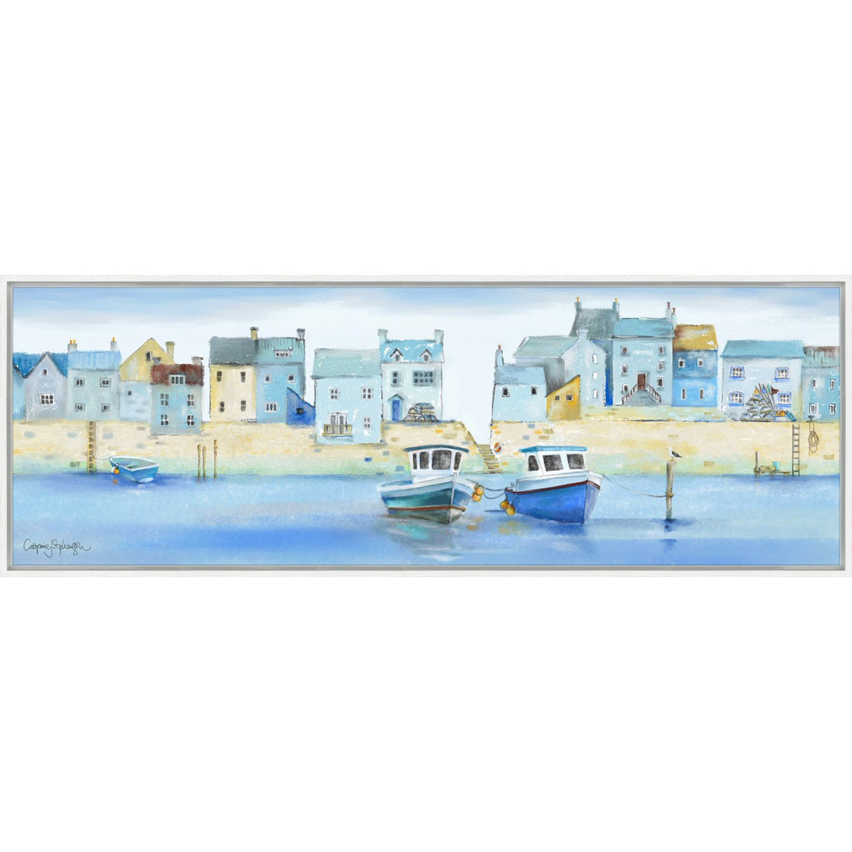 Artko 124cm 'The Harbour' Framed Print by Catherine J Stephenson - AK12121