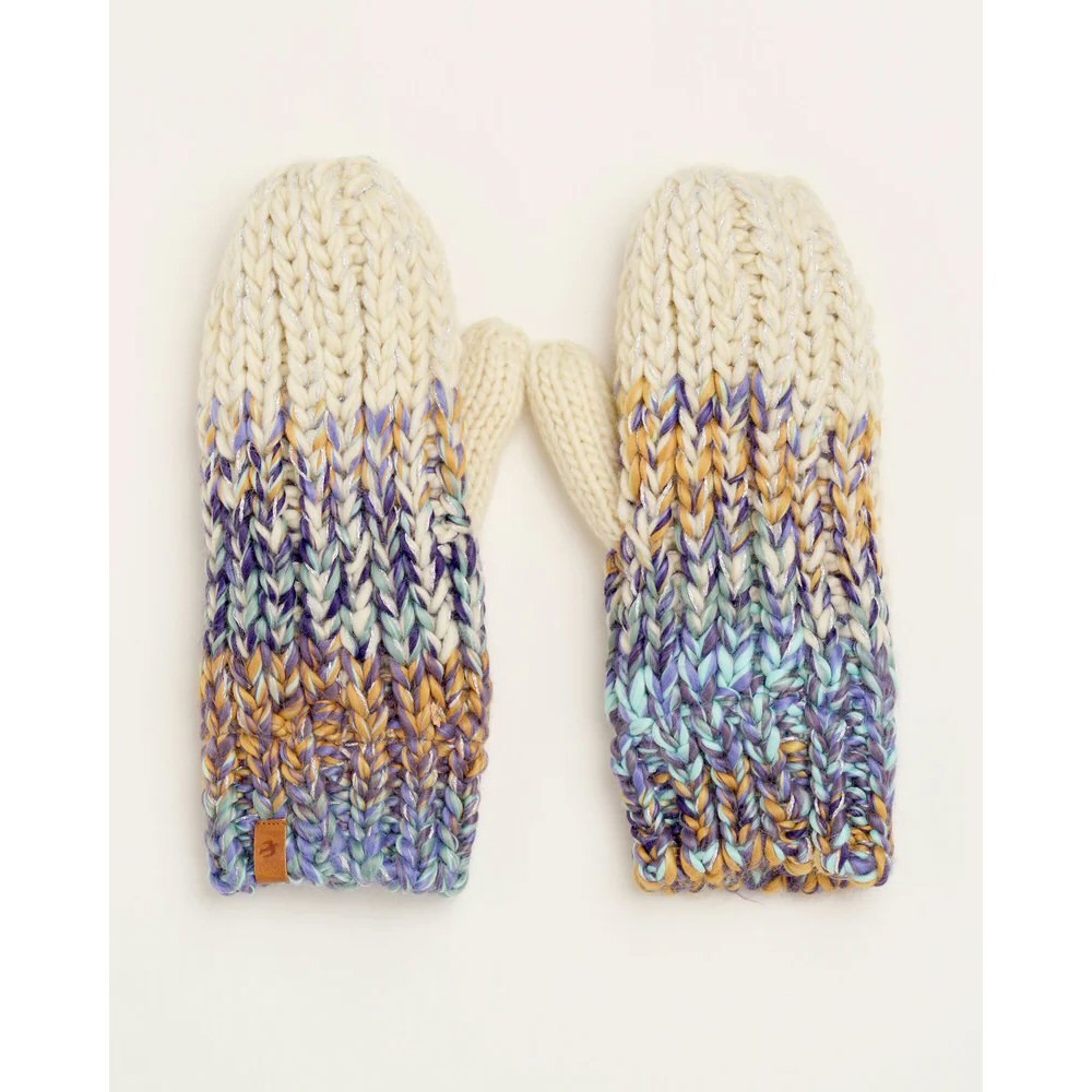 Brakeburn One Size Cream Twisted Sparkle Knitt Mittens