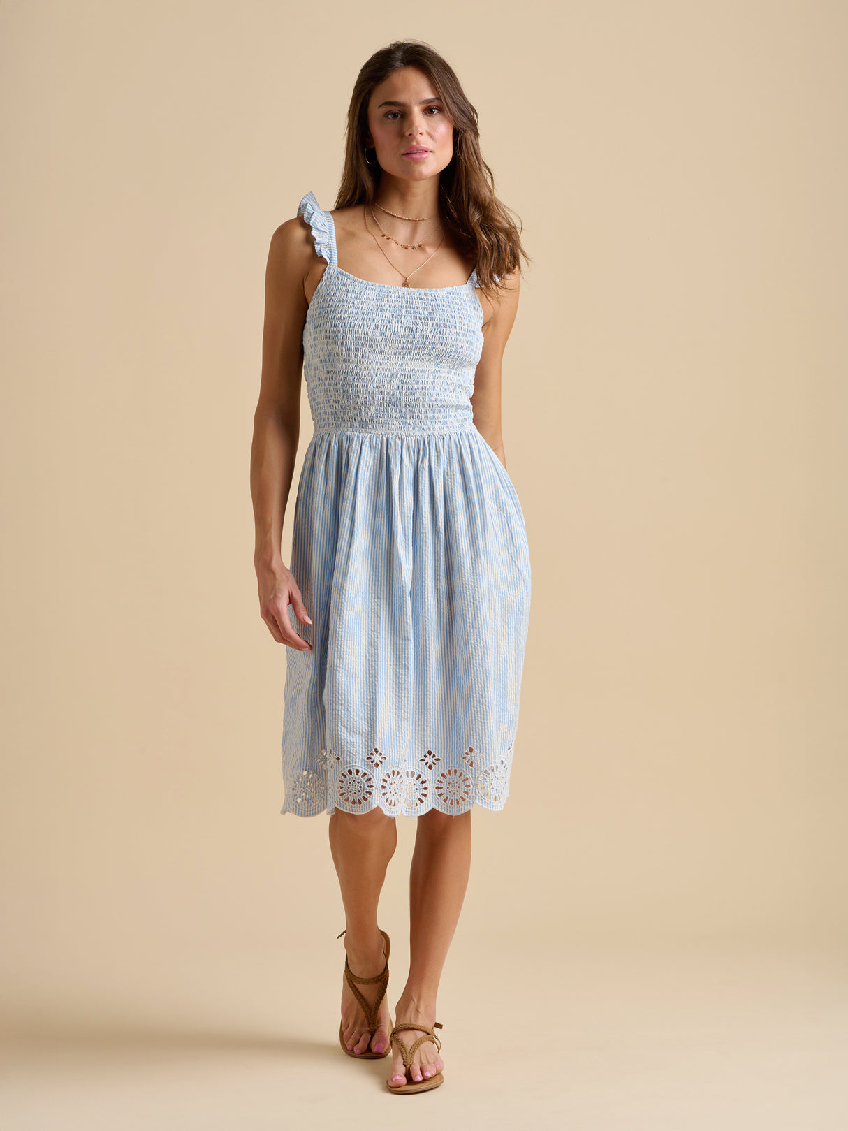 Brakeburn 20 Blue Fossil Knee Length Dress