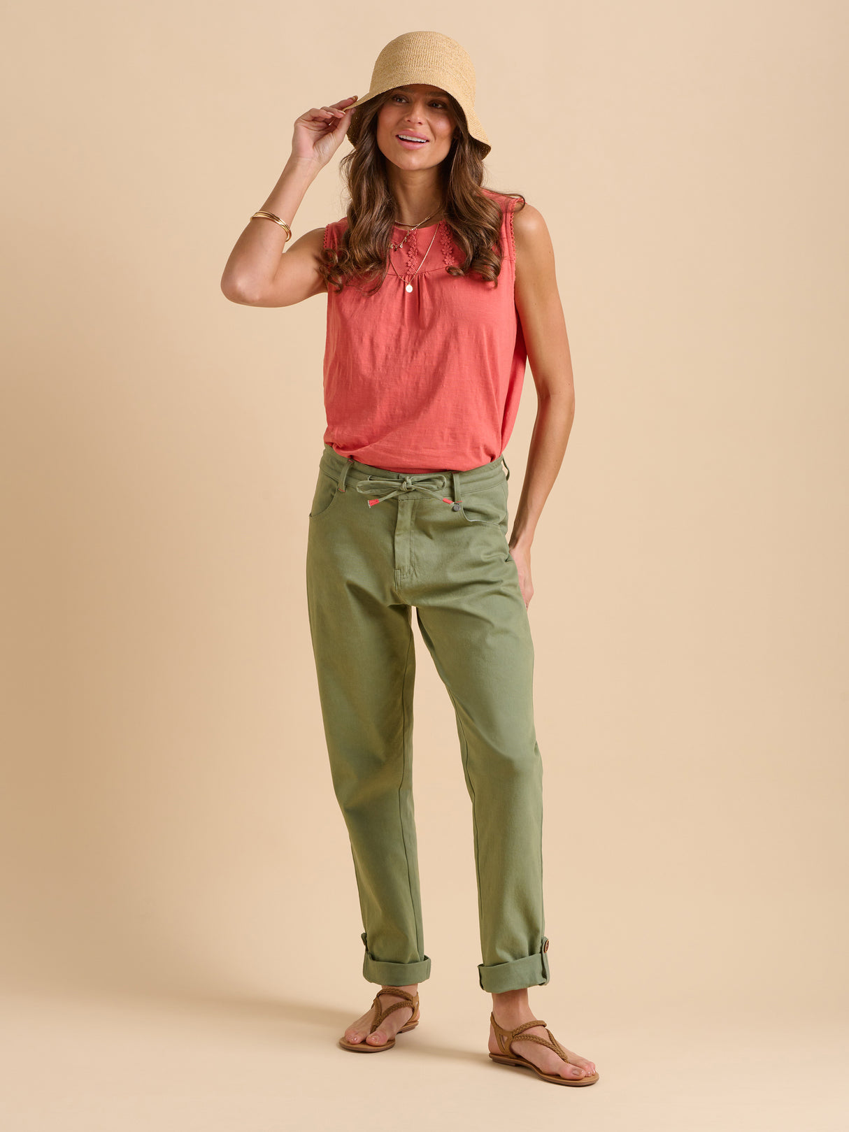 Brakeburn Coral Vest Top