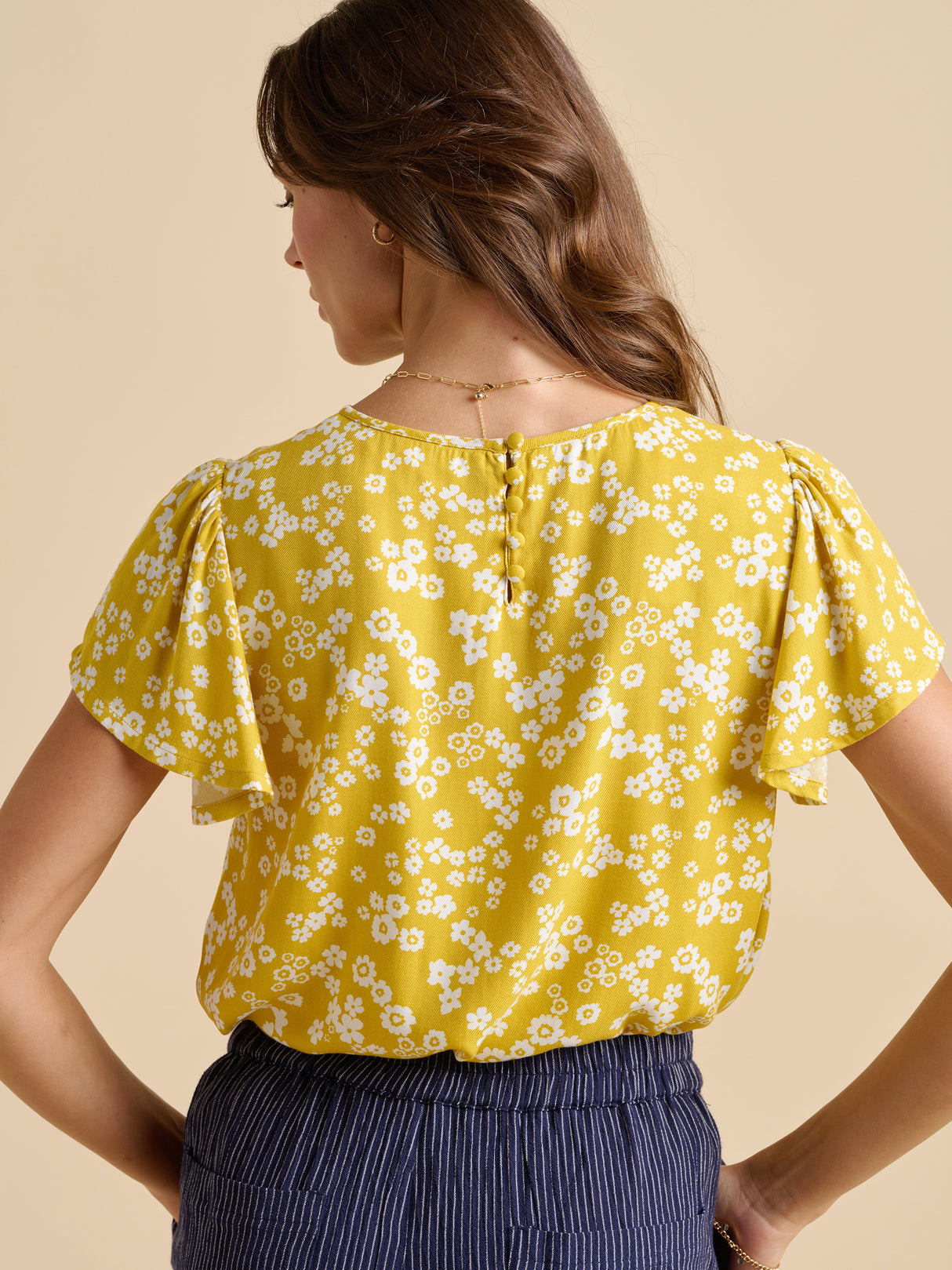 Brakeburn 10 Yellow Summer Ditsy Blouse