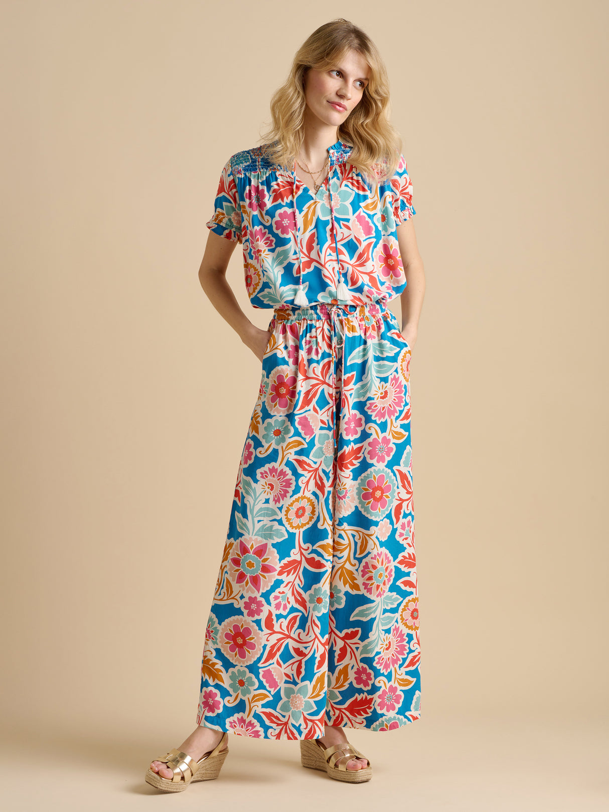 Brakeburn 18 Multi-Coloured Full Bloom Trouser