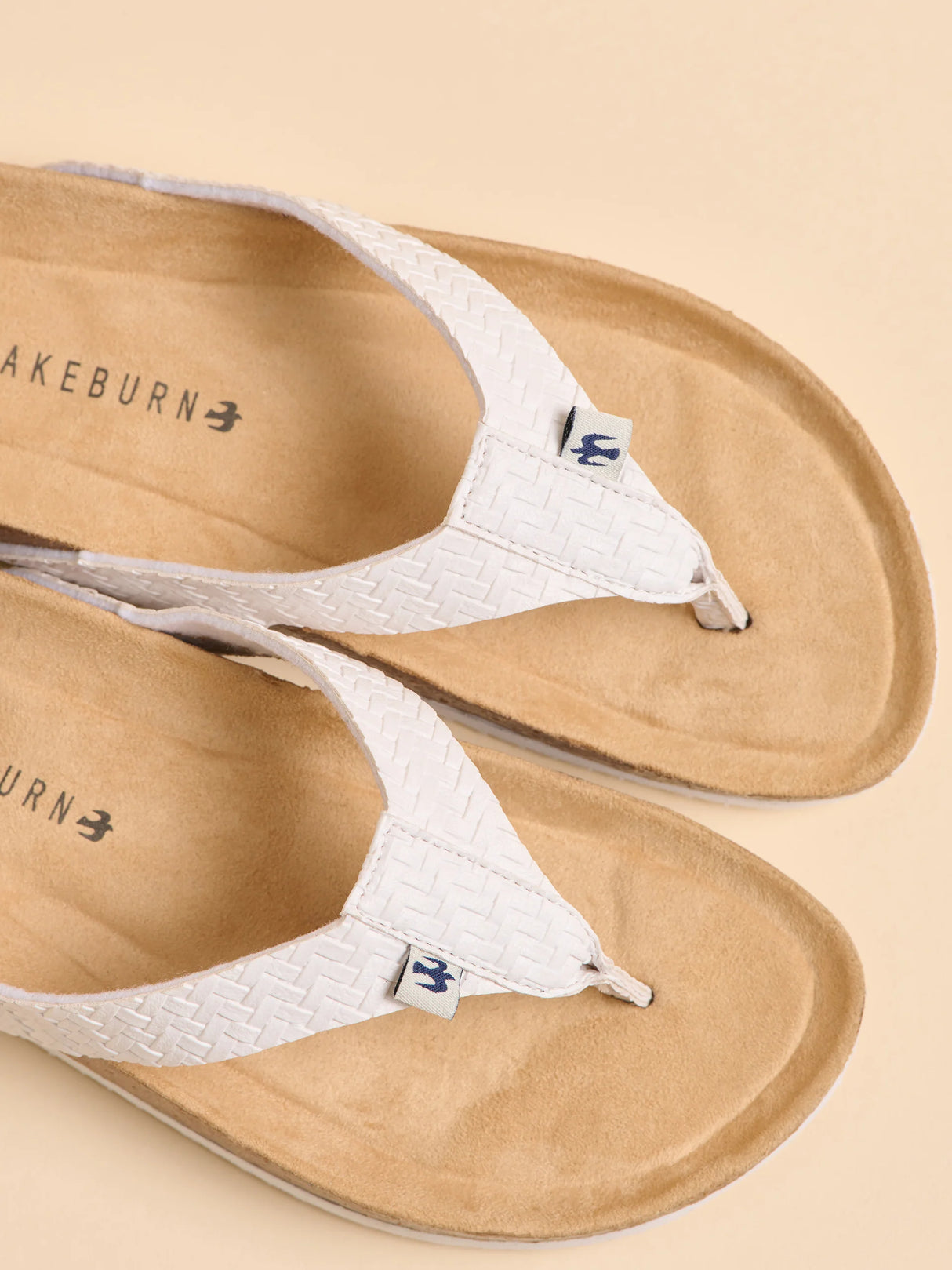 Brakeburn 8 Cream Plaited Flip Flop