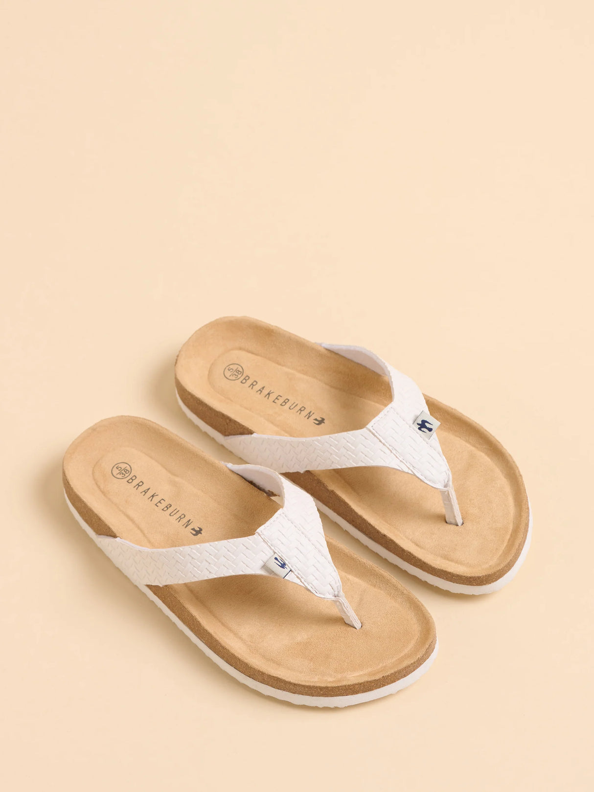 Brakeburn 8 Cream Plaited Flip Flop
