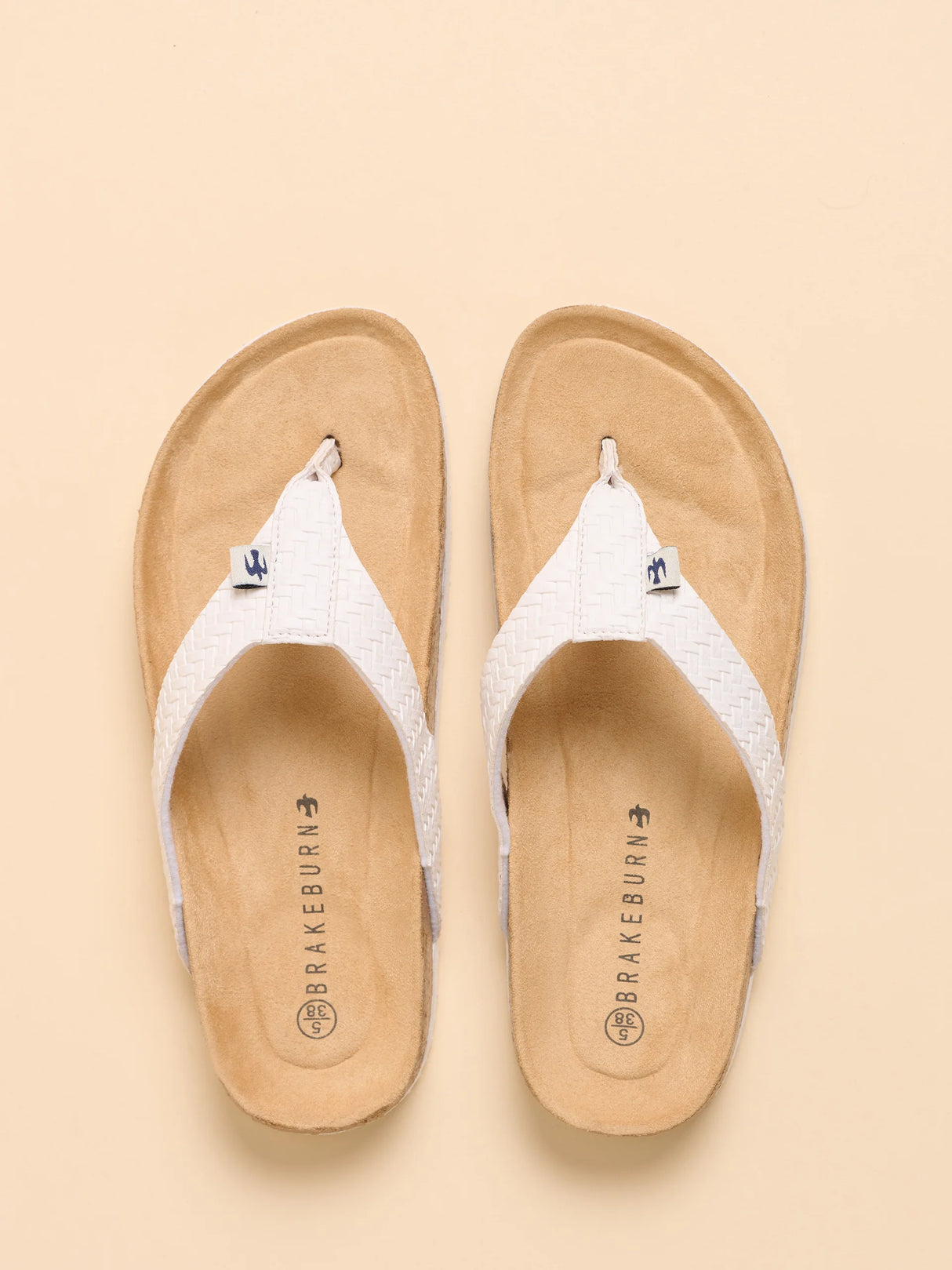 Brakeburn 8 Cream Plaited Flip Flop