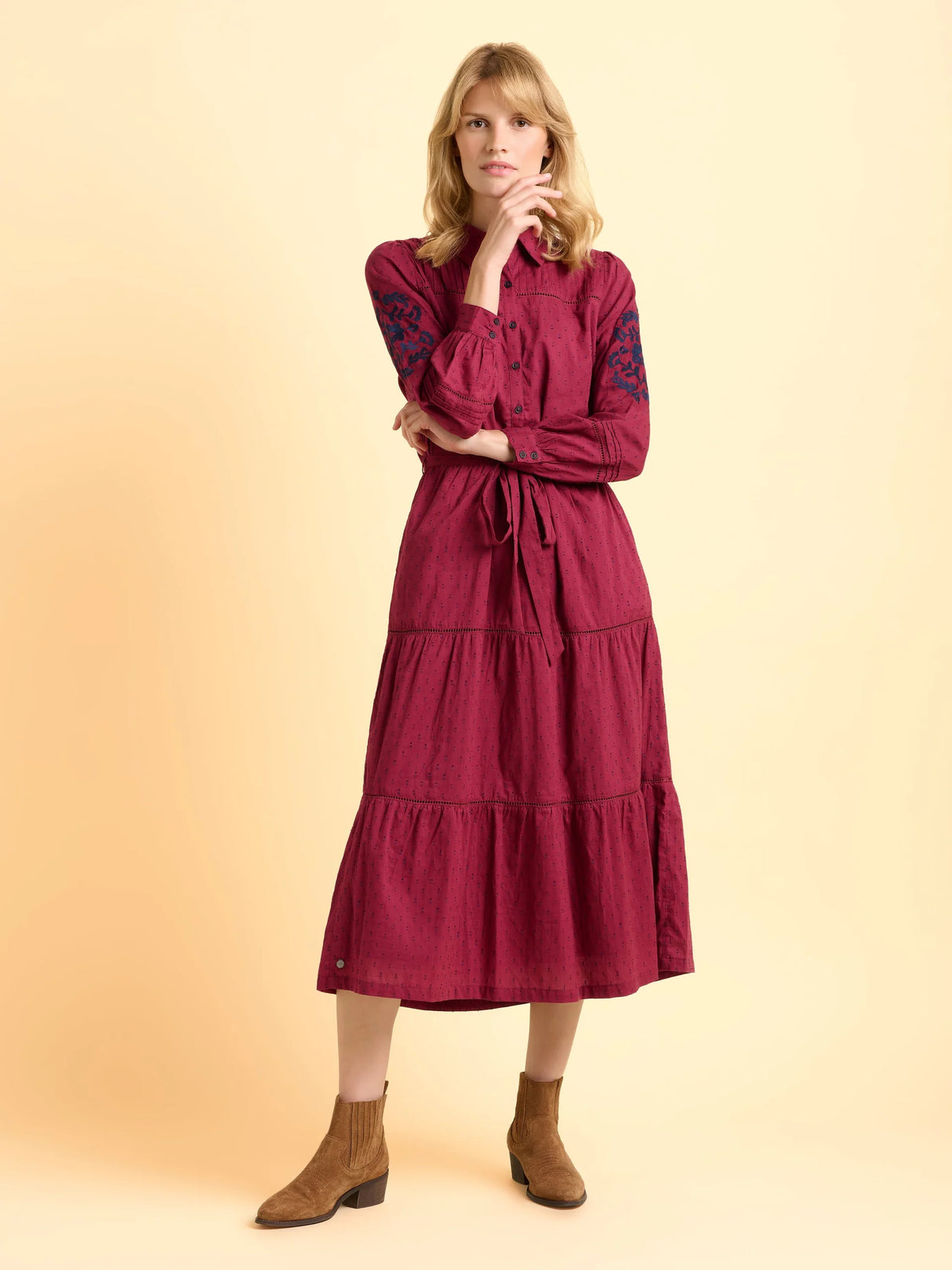 Brakeburn Embers Maxi Dress - Burgundy