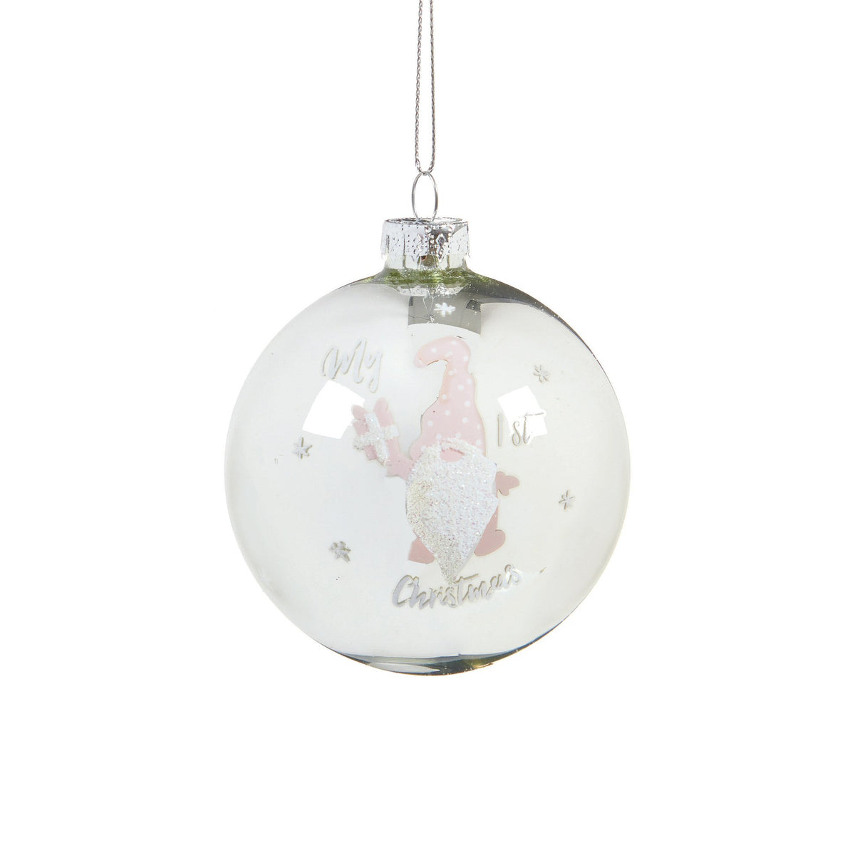 Premier 8cm My 1st Christmas Gonk Glass Bauble (Choice of 2)