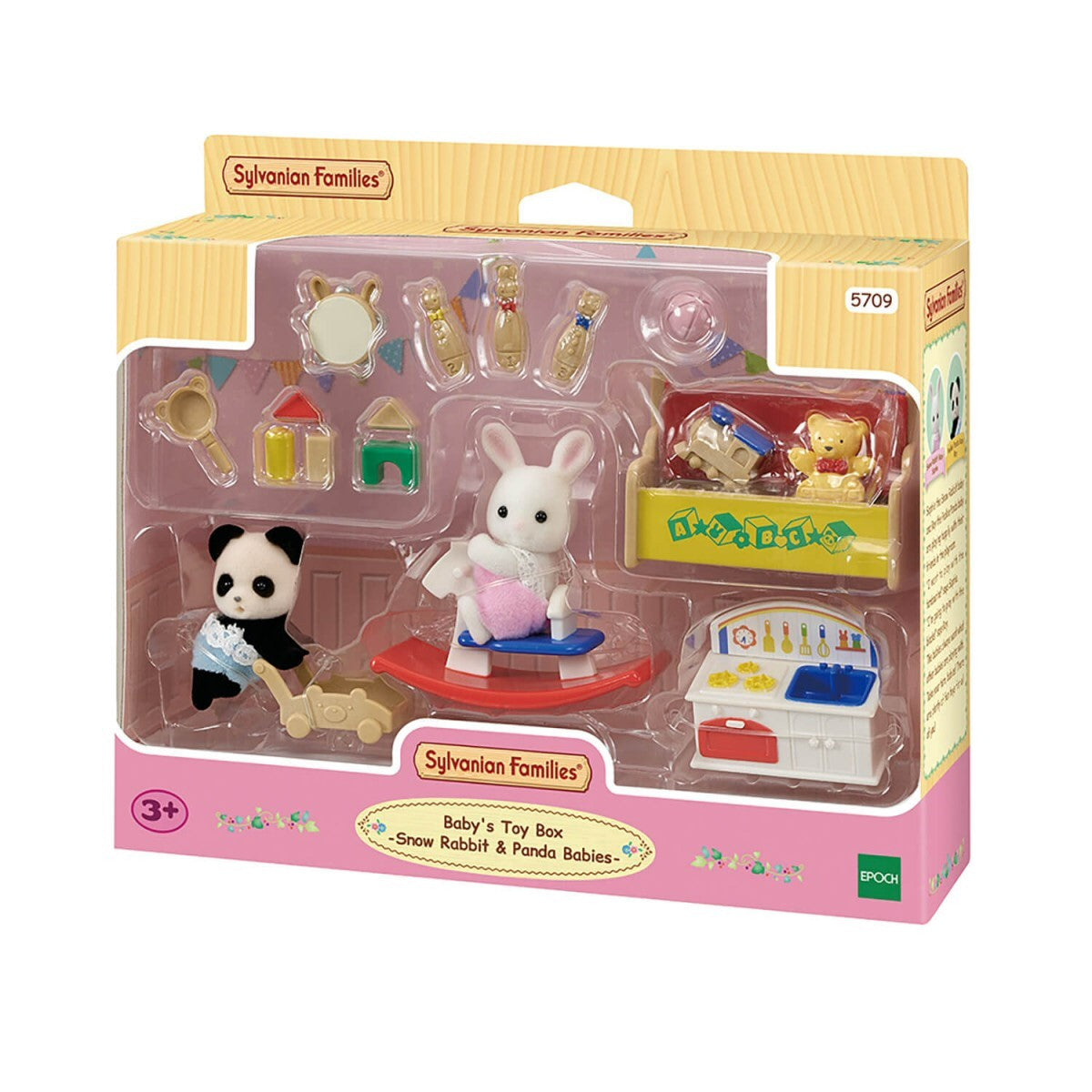 Sylvanian Families Baby's Toy Box- Snow Rabbit and Panda