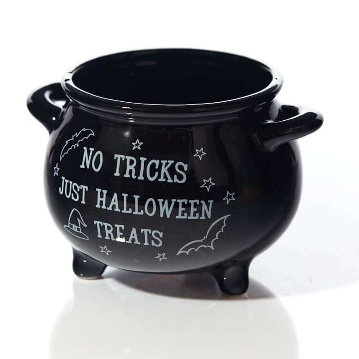 Richard Langs 14cm Black 'No Tricks Just Halloween Treats' Cauldron