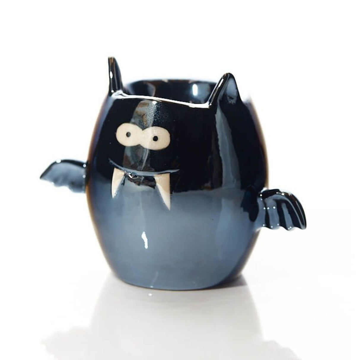 Richard Langs 10cm Black Pearlescent Bat Wax Melt Burner
