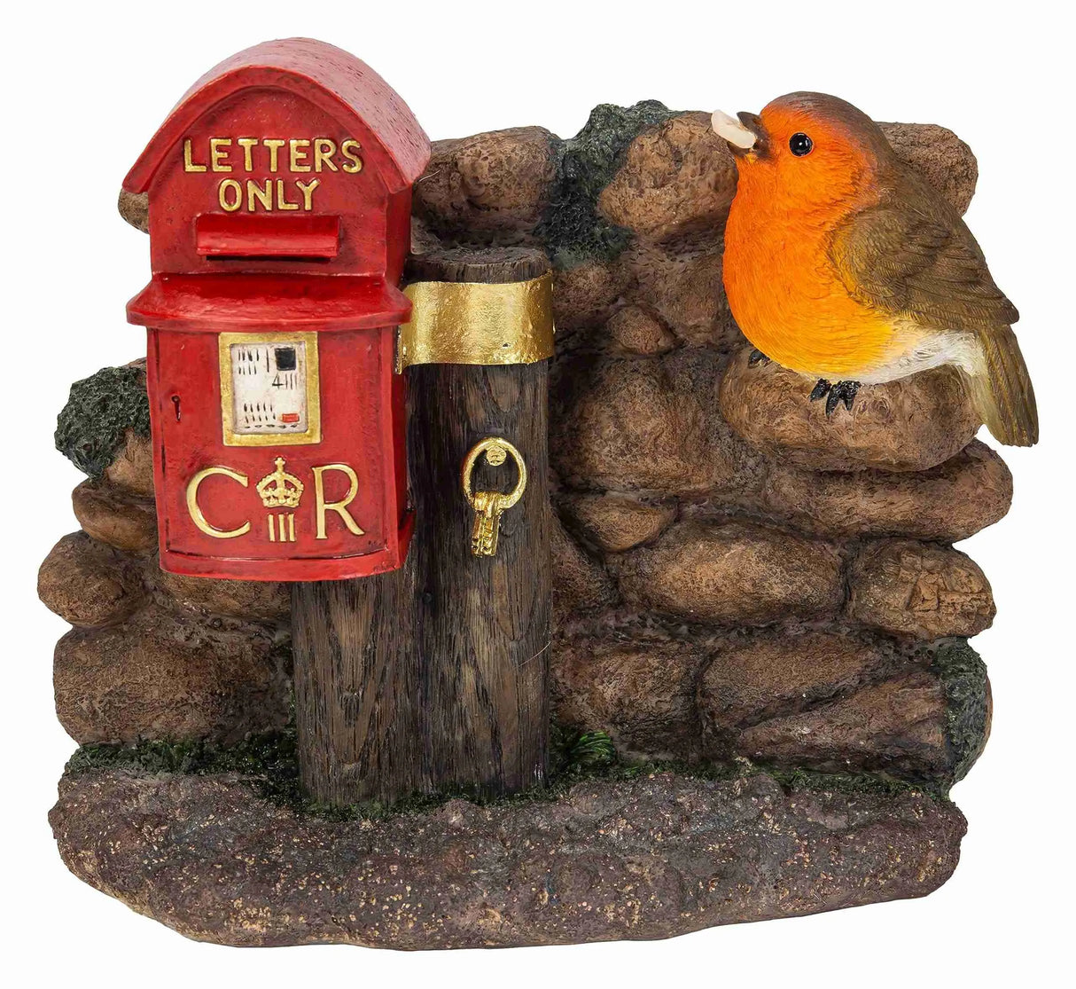 Robin on Postbox/Stone Wall (CR) F BG-RB11-F