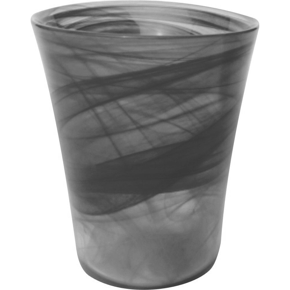 Ivyline 13.5cm White/Grey Charcoal Flared Orchid Pot