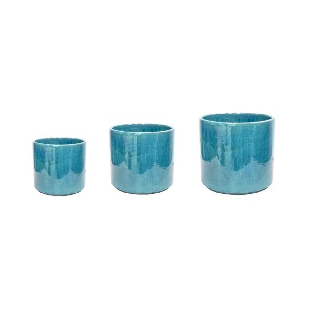 Ivyline 37cm Aqua Blue Hazelton Planter