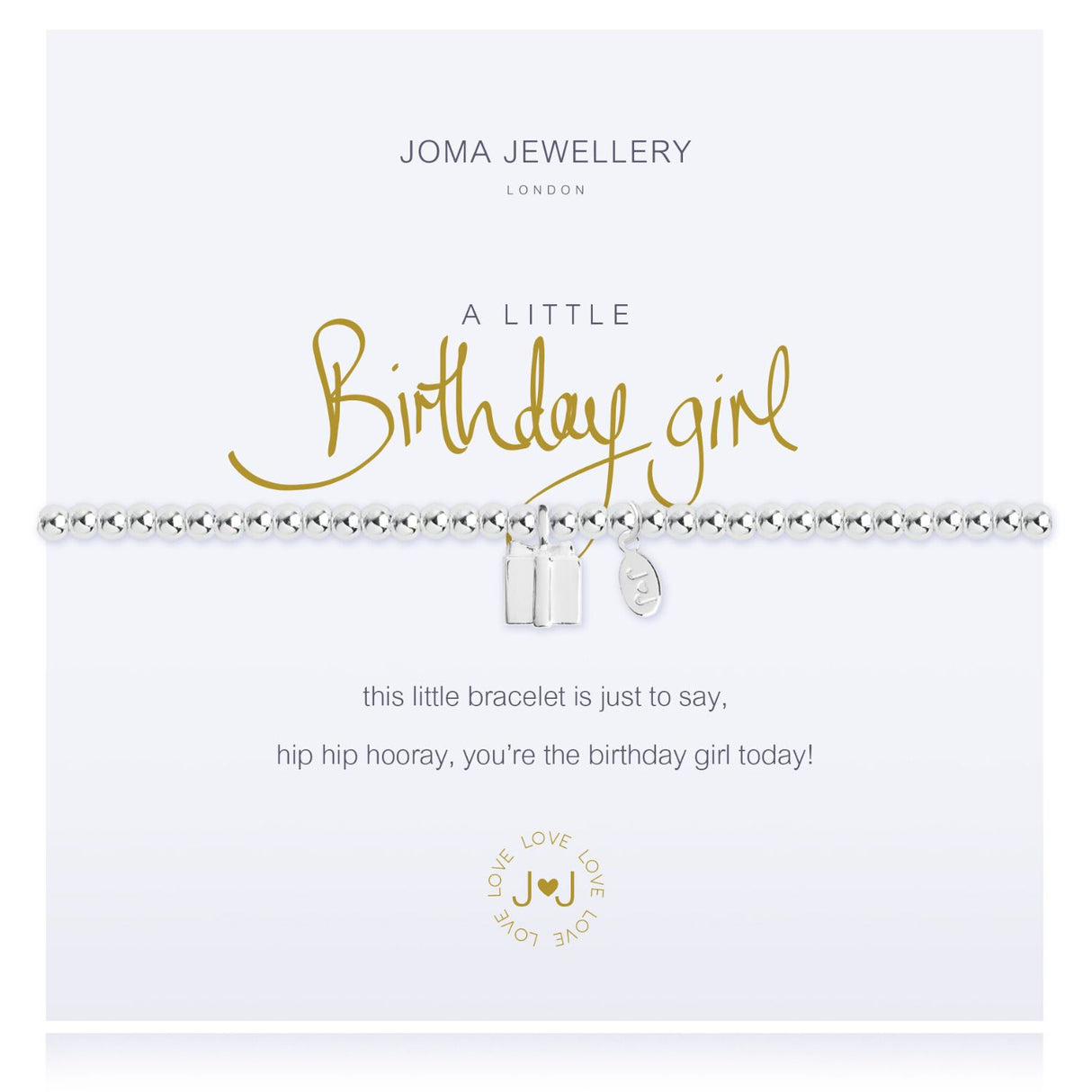 Joma Jewellery Silver A Little 'Birthday Girl' Bracelet